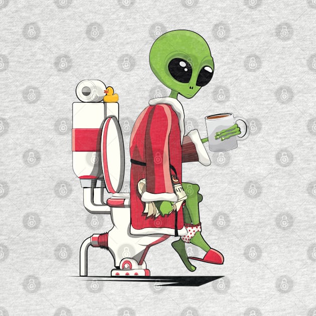 Alien on the Toilet by InTheWashroom